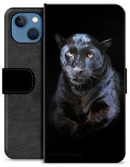 iPhone 13 Premium Portemonnee Hoesje - Zwarte Panter