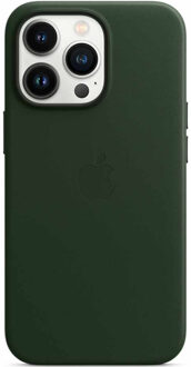 iPhone 13 Pro Max Back Cover met MagSafe Leer Sequoia-groen