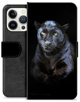 iPhone 13 Pro Premium Portemonnee Hoesje - Zwarte Panter