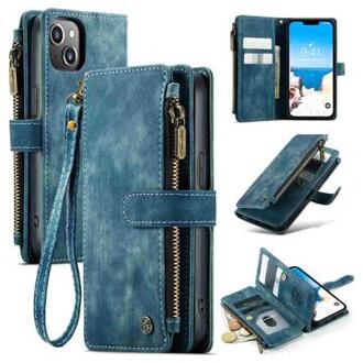 iPhone 14 Caseme C30 Multifunctioneel Portemonnee Hoesje - Blauw