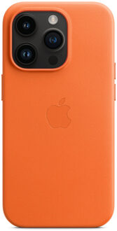 iPhone 14 Pro Apple Leren Case met MagSafe MPPL3ZM/A - Oranje