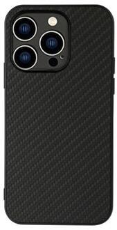 iPhone 14 Pro Hybrid Case - Koolstofvezel - Zwart