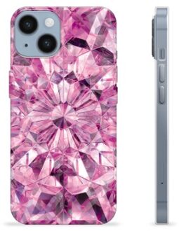 iPhone 14 TPU-hoesje - Roze Kristal