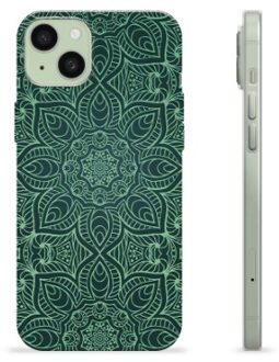 iPhone 15 Plus TPU-hoesje - Groene Mandala