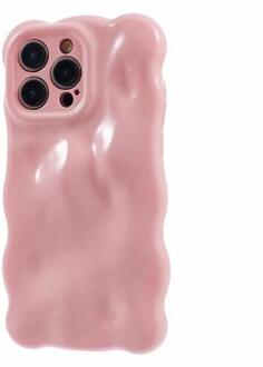 iPhone 15 Pro Golvende rand Candy Bubbles TPU hoesje - Roze