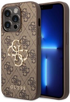 iPhone 15 Pro Max Guess 4G Big Metal Logo Hybrid Case - Bruin
