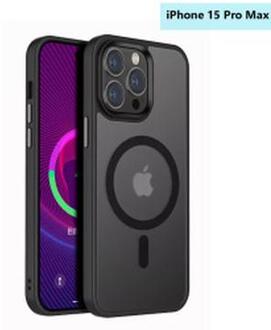 iPhone 15 Pro Max Okkes MagSafe Hybrid Case - Zwart
