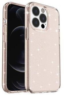 iPhone 15 Pro Max Stijlvolle Glitter Series Hybrid Case - Goud