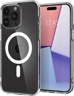iPhone 15 Pro Spigen Ultra Hybrid Mag Hoesje - Wit / Doorzichtig
