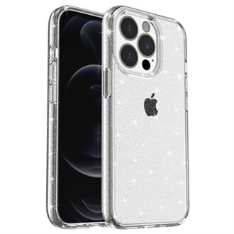 iPhone 15 Pro Stijlvolle Glitter Series Hybrid Case - Wit