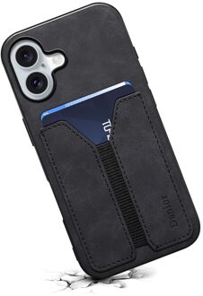 iPhone 17 hoesje - Backcover met kaarthouder - Zwart