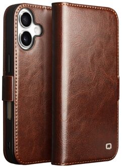 iPhone 17 hoesje - Leren bookcase - Bruin