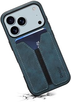 iPhone 17 Pro Max hoesje - Backcover met kaarthouder - Blauw