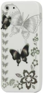 iPhone 5/5S TPU hoesje met bruine vlinders