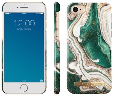 iPhone 6 / 6s Hoesje - Fashion Back Case Golden Jade Marble