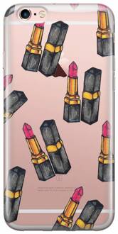 iPhone 6/6s transparant hoesje - Lipstick print | Apple iPhone 6/6s case | TPU backcover transparant