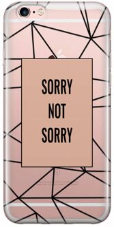 iPhone 6/6s transparant telefoonhoesje - Sorry not sorry