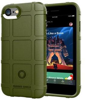 iPhone 7/8/SE (2020)/SE (2022) Rugged Shield TPU Hoesje - Army Groen