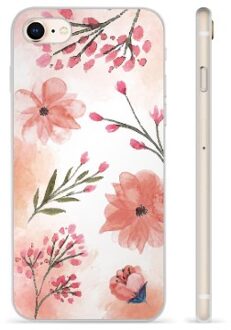 iPhone 7/8/SE (2020)/SE (2022) TPU Hoesje - Roze Bloemen
