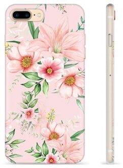 iPhone 7 Plus / iPhone 8 Plus TPU-hoesje - Aquarel Bloemen