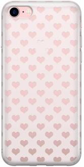 iPhone 8/7 transparant hoesje - Hartjes patroon | Apple iPhone 8 case | TPU backcover transparant