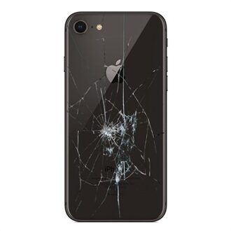 iPhone 8 Back Cover Reparatie - Alleen glas - Zwart