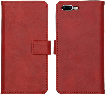 iPhone 8 Plus hoesje bookcase - iPhone 7 Plus hoesje bookcase - iPhone 8 Plus bookcase - telefoonhoesje iPhone 8 Plus bookcase - hoesje iPhone 8 Plus bookcase - Kunstleer - Rood - iMoshion Luxe Lederen Bookcase