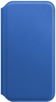 iPhone X Leather Folio Book Case Electric Blue
