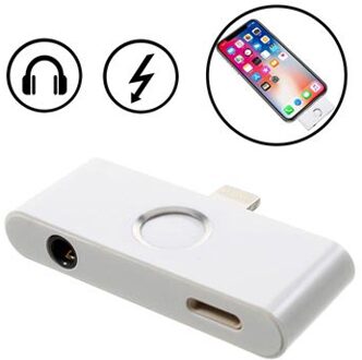 iPhone X Lightning & 3,5 mm audio-adapter met Home-knop - zilver