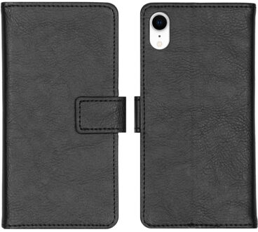 iPhone Xr hoesje bookcase - hoesje iPhone Xr bookcase - iPhone Xr bookcase - telefoonhoesje iPhone Xr - iPhone Xr hoesje siliconen - hoesje iPhone Xr apple - Kunstleer - Zwart - iMoshion Luxe Lederen Bookcase