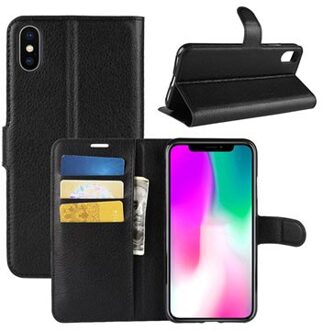 iPhone XR Wallet Case met Magnetische Sluiting - Zwart