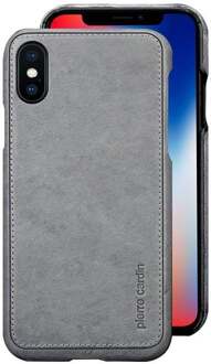 iPhone Xs/X hoesje - Pierre Cardin - Grijs - Leer