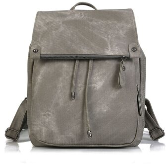 Ipinee Mode Rugzak Vrouwen Luxe Dames Rugzak Pu Leer Rugzak Schouder Reizen Ongedwongen Rugzak grijs