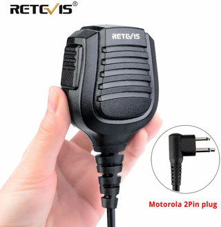 IPX5 Waterproof 2Pin M Plug Speaker Microphone Mics for Motorola Microphone CP200/GP300/GP68/GP88 Retevis RT54 HYT Walkie Talkie
