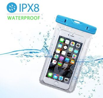Ipx8 Full View Waterdichte Case Regenwoud Desert Sneeuw Transparante Dry Bag Seaside Zwemmen Pouch Mobiele Telefoon Covers Blauw