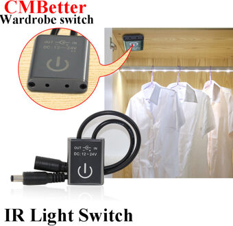 IR Motion Schakelaar Lamp Licht Garderobe Kast Sensor Lamp Kast Thuis LED DC 12-24V Schakelaars Licht Accessoires garderobe schakelaar 1 stukken