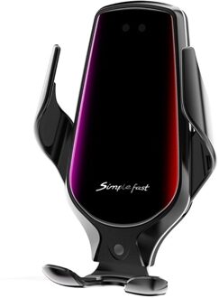 Ir Smart Sensor Auto Draadloze Oplader Automatische Spannen 10W Snelle Opladen Mount zwart