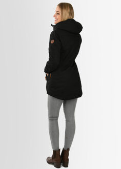 Ireliaa Dames Parka – Windafstotende winterjas met teddyvoering en capuchon - Zwart