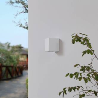 Irfan buitenwandlamp hoekig wit 10 cm