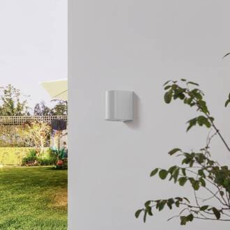 Irfan buitenwandlamp rond wit 10 cm