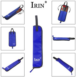 Irin Drumstick Opbergtas Met Strap Oxford Doek Gig Bag Voor Waterdichte Drum Stok Gig Bag Percussie Instrumenten Accessoires Blauw