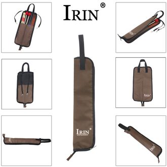 Irin Drumstick Opbergtas Met Strap Oxford Doek Gig Bag Voor Waterdichte Drum Stok Gig Bag Percussie Instrumenten Accessoires bruin