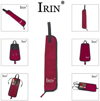 Irin Drumstick Opbergtas Met Strap Oxford Doek Gig Bag Voor Waterdichte Drum Stok Gig Bag Percussie Instrumenten Accessoires Rood