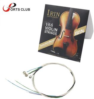 Irin V68 Universele Volledige Set (E-A-D-G) viool Snarige Viool Snaren Steel Core Nikkel-Zilver Wond Voor 4/4 3/4 1/2 1/4 Violen