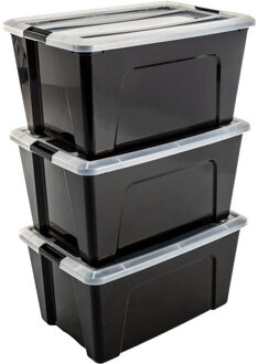 IRIS Top Box opbergbox - 45 liter - transparant - set van 3