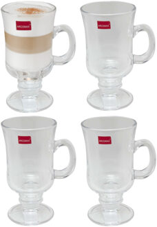 Irish Coffee glas - 4x - 230 ml - glazen - 14 cm - koffie glazen