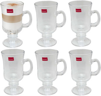 Irish Coffee glas - 6x - 230 ml - glazen - 14 cm - koffie glazen