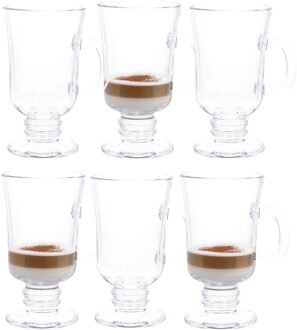 Irish Coffee glazen - 6 stuks - 250 ml - glas - koffie glazen