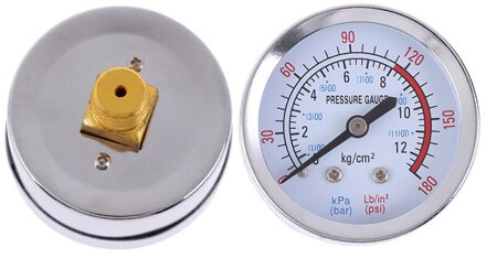 Iron Bar Luchtdrukmeter 13 Mm 1/4 Bsp Draad 0-180 Psi 0-12 Manometer 50 Mm