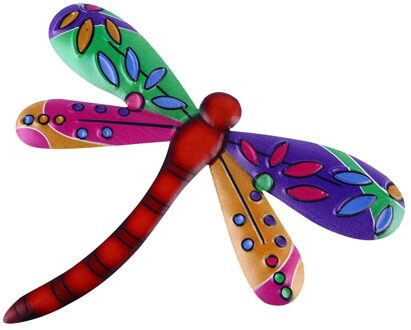 Iron Dragonfly Opknoping Hanger Muur Art Decor Muur Decoratie Thuis Ornament paars